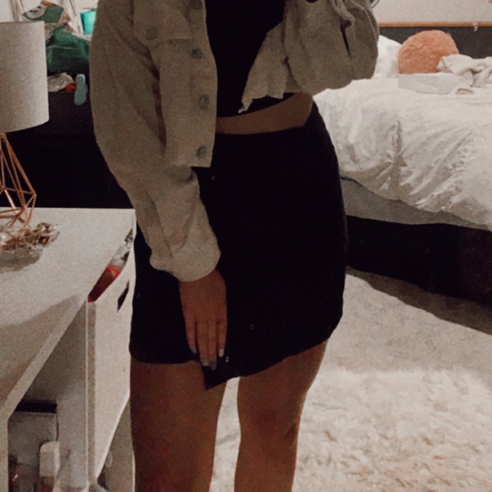 black wrap skirt